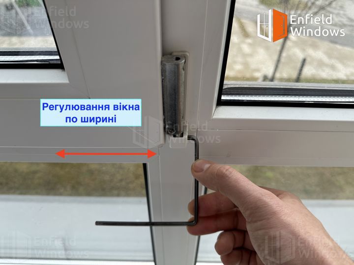 регулювання пластикових вікон по горизонталі